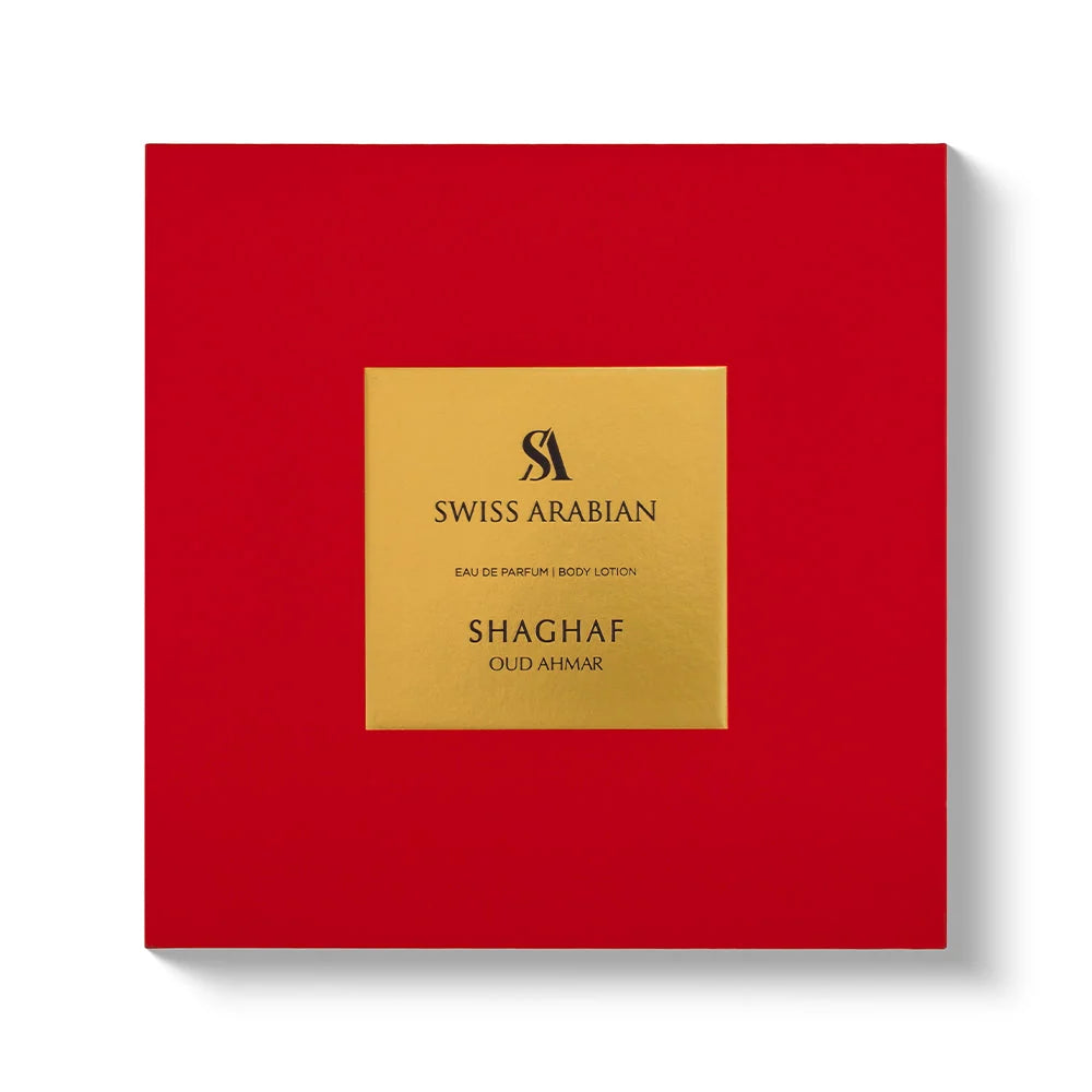 SHAGHAF OUD AHMAR EDP + BODY LOTION GIFT SET