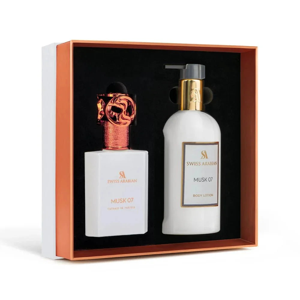 Musk 07 Eau de Parfum 50ml + Body Lotion 300ml Set | Swiss Arabian