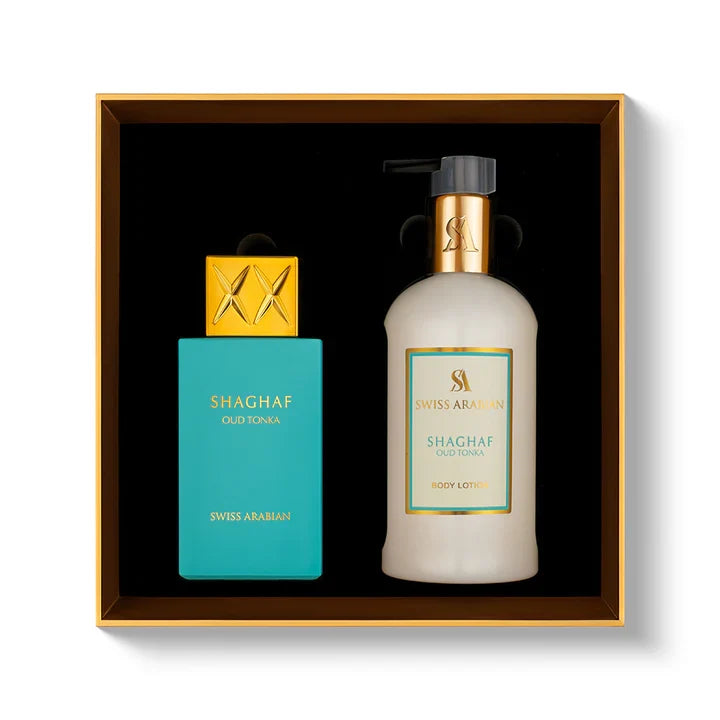 SHAGHAF OUD TONKA EDP + BODY LOTION GIFT SET