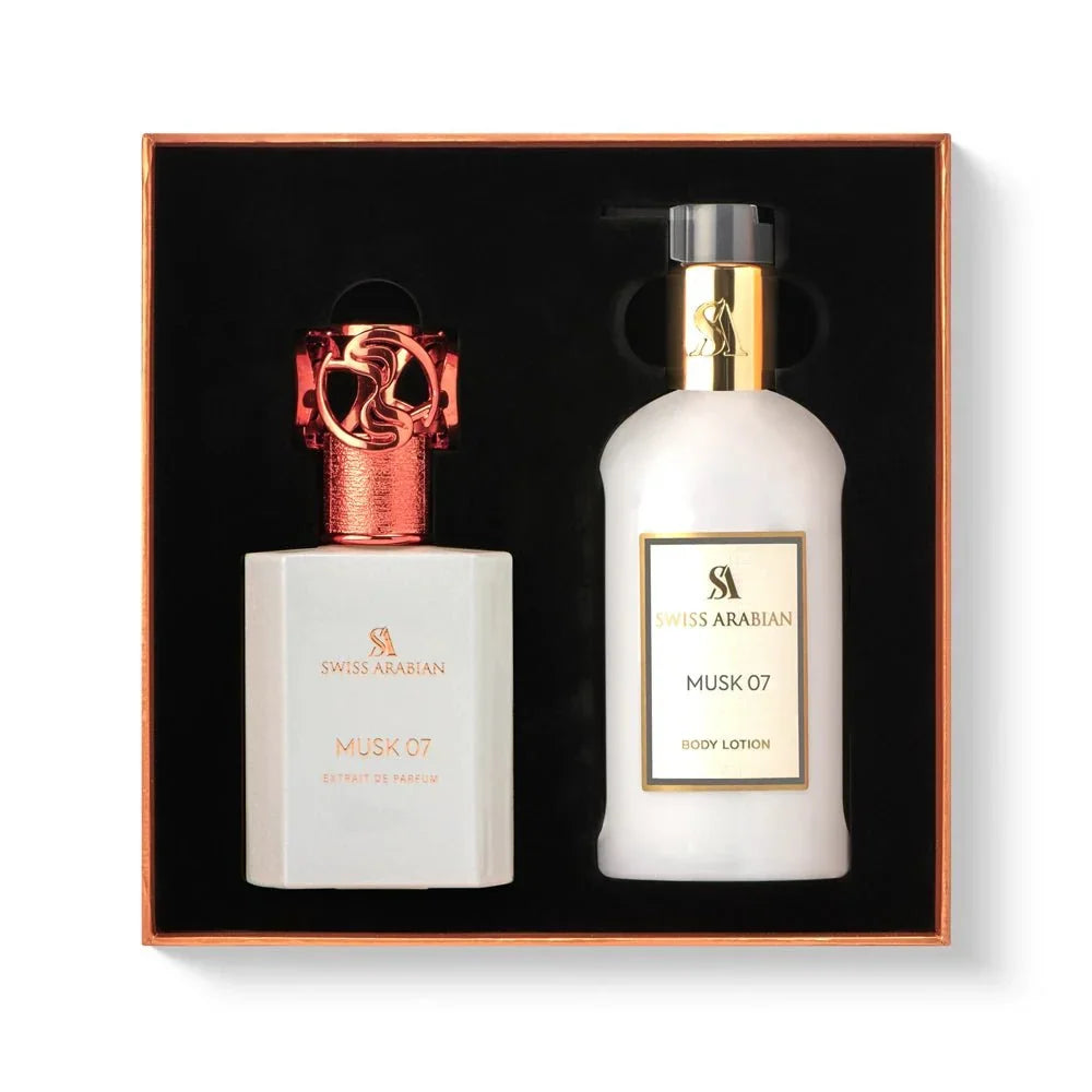 Musk 07 Eau de Parfum 50ml + Body Lotion 300ml Set | Swiss Arabian
